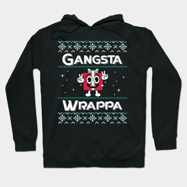 Gangsta Wrappa - Ugly Sweater Hoodie by Blended Designs